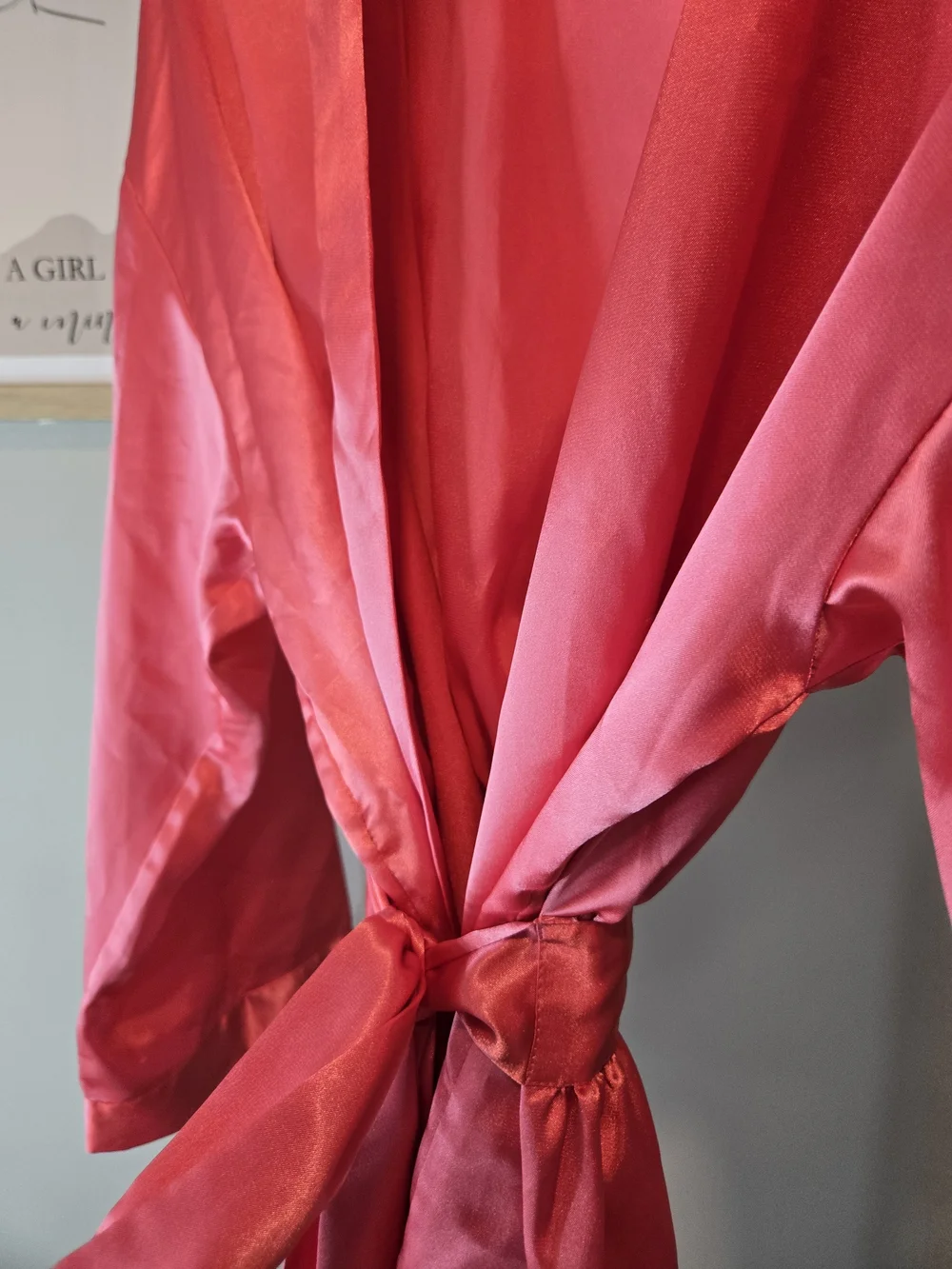 Victoria's Secret Satin Robe in Coral